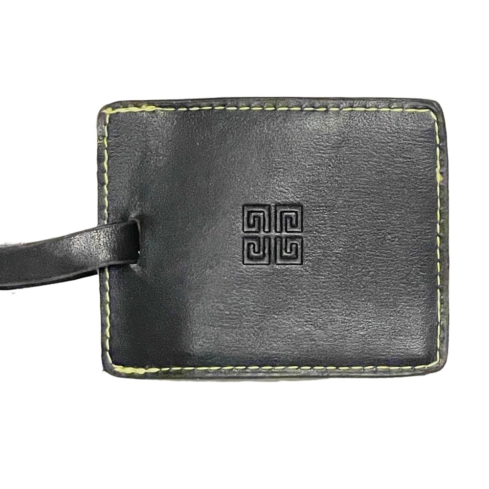 Givenchy Parfumes Black Soft Leather Buckle Luggage Tag Travel New Vacation